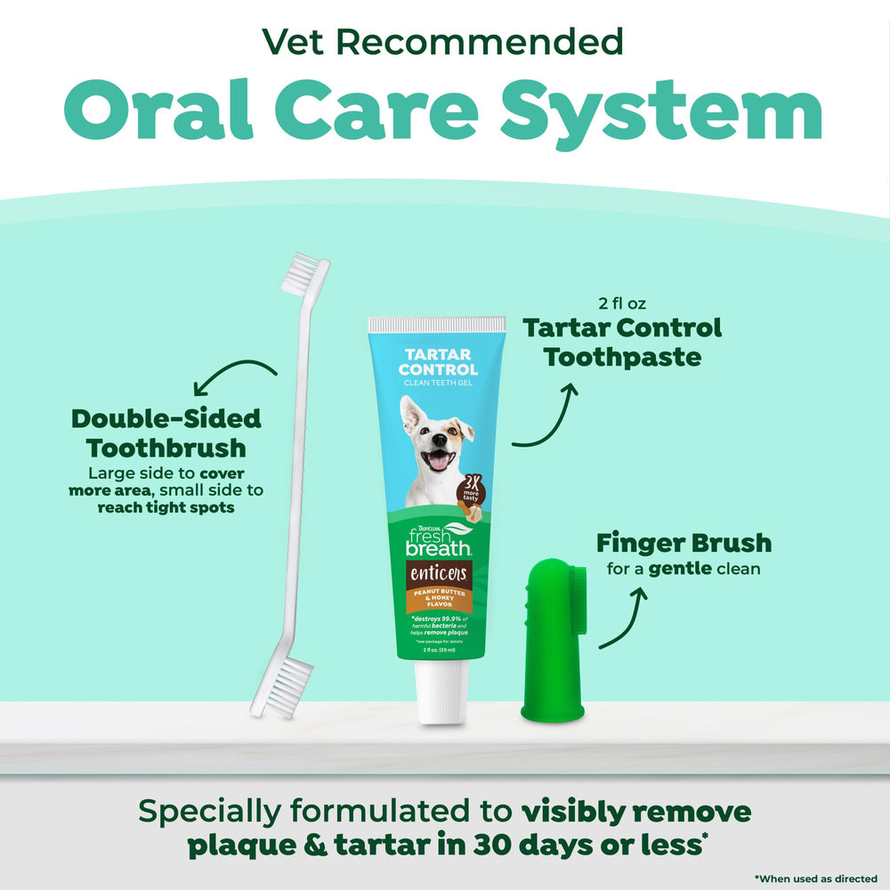 TropiClean silicone finger brush for gentle dog cleaning