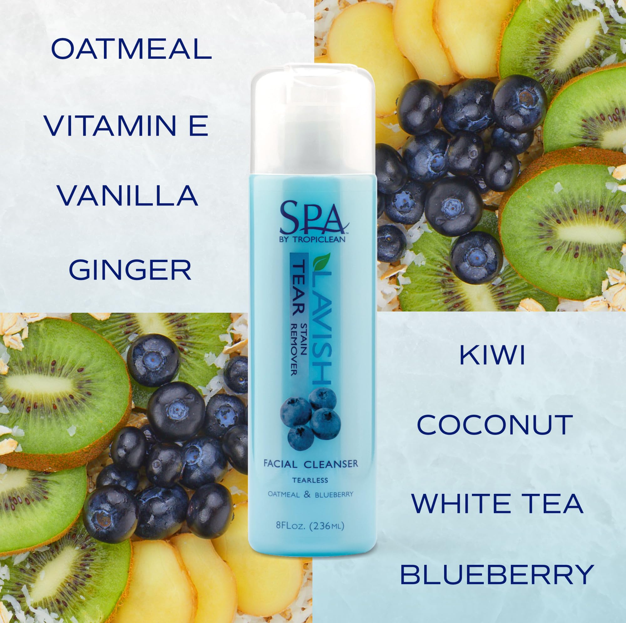 TropiClean SPA blueberry vanilla scent swirl signals pampered scent