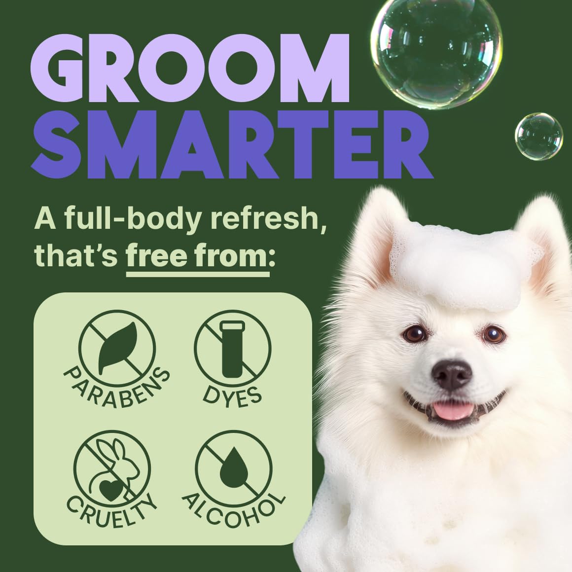 TropiClean whitening dog shampoo awapuhi-coconut scent lingers after bath.