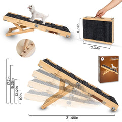 Tropiczest small dog ramp extended to 17-3 inches for sofa or bed access