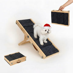 Tropiczest small dog ramp folded with leather handle for easy transport