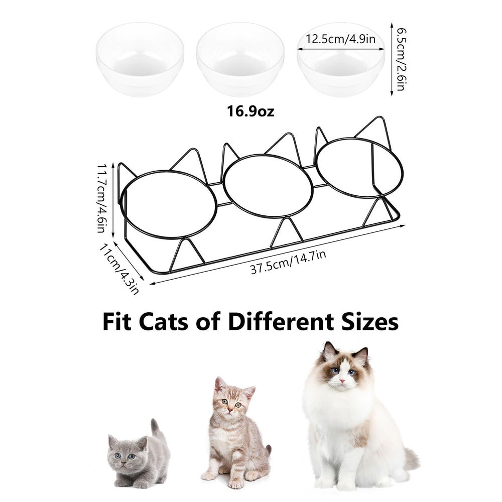 Trosetry cat bowls with silicone pet mat help contain spills and protect floors.
