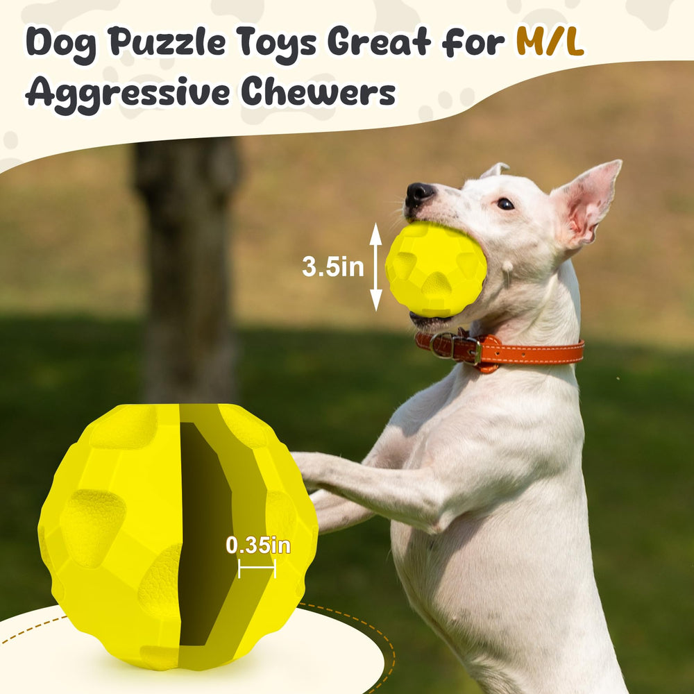 TROUSKAIG durable treat ball for large dogs withstands aggressive chewing.