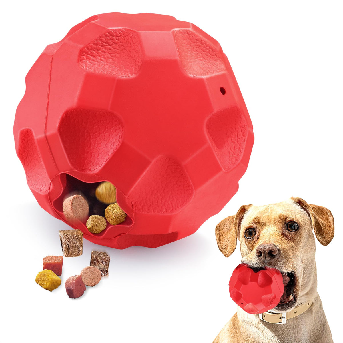 TROUSKAIG Treat Ball durable rubber for aggressive chewers