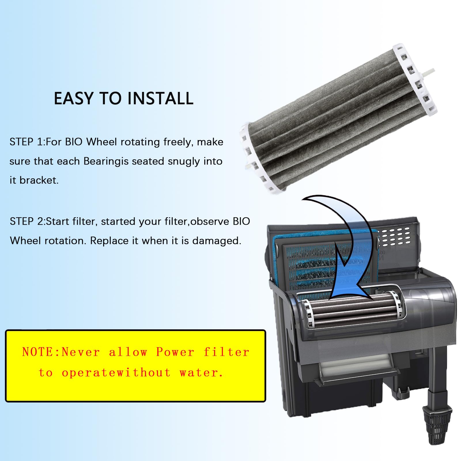 Trsobi aquarium filter demonstrates wet-dry filtration for improved water quality.