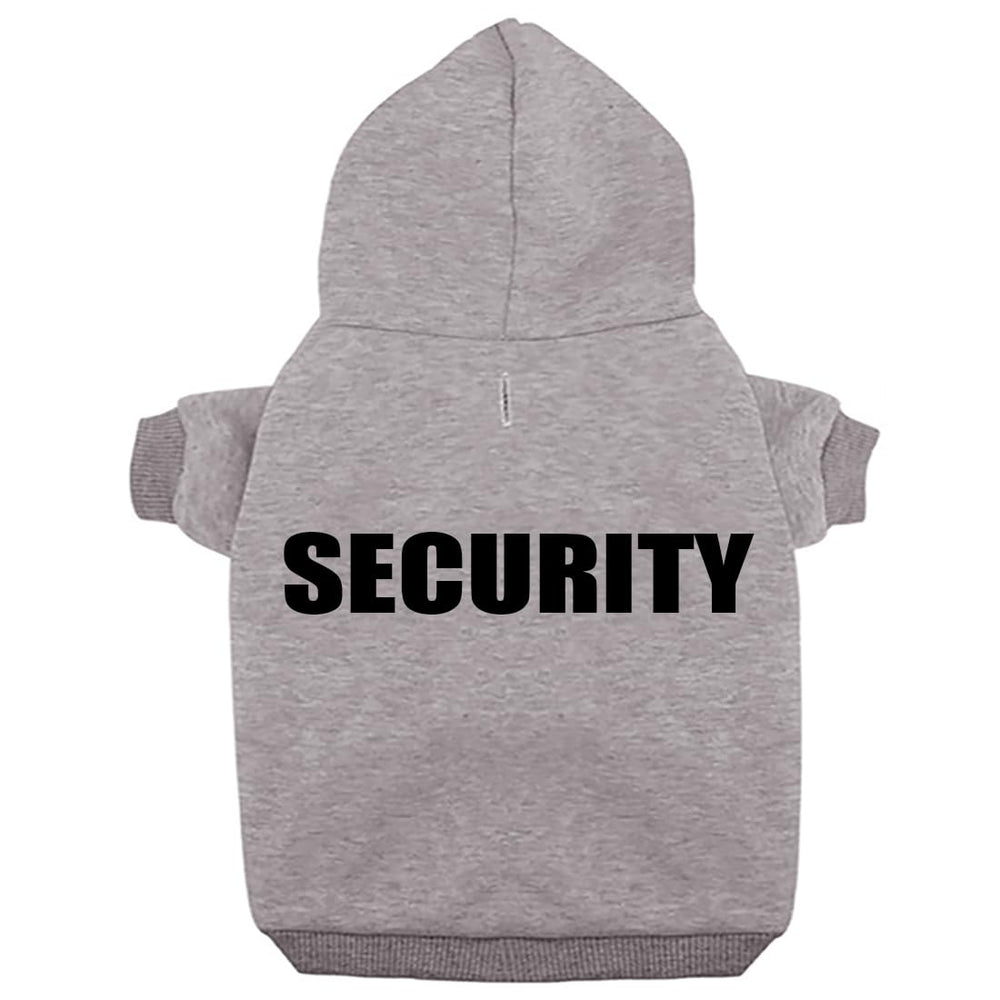 Trudz PET Security dog hoodie front view showing warm fleece interior for cold walks