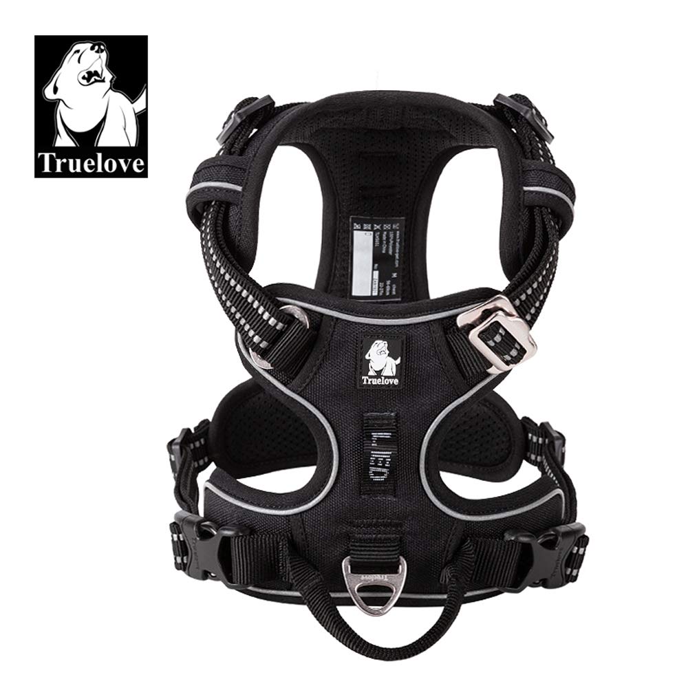 TRUE LOVE dog harness easy-on closure reduces fuss during fitting and quick adjustments.