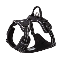 TRUE LOVE dog harness no-pull back strap for easy on-and-off and gentle control.
