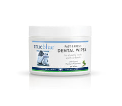 TrueBlue Parsley & Peppermint wipes pack for convenient at-home dental care.