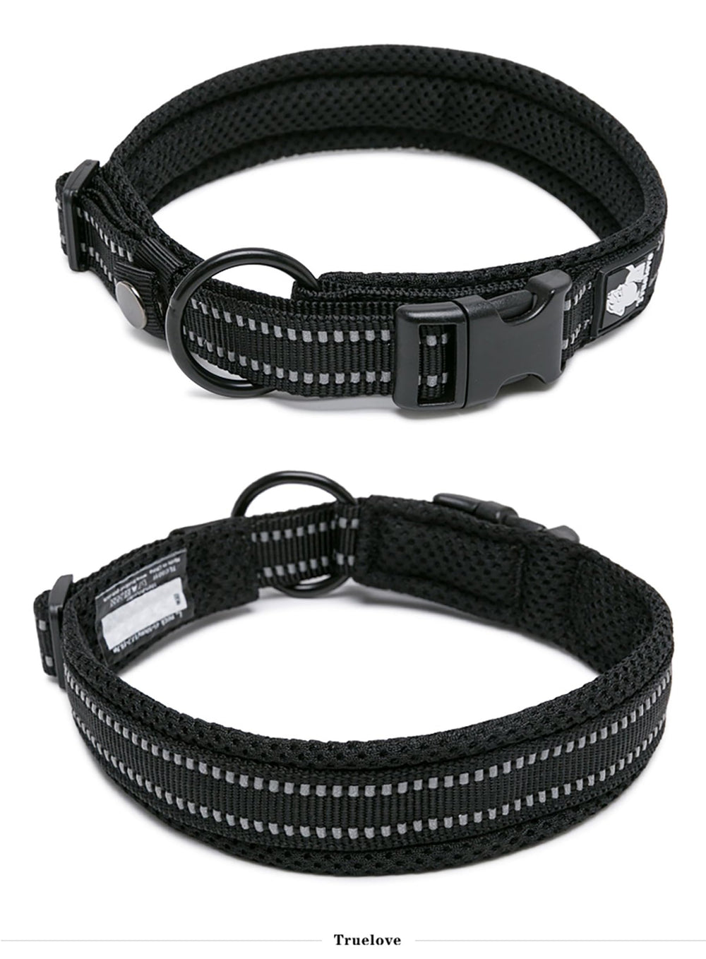 TRUE LOVE duraflex-buckle-collar demonstrates lightweight strength and secure clipping.