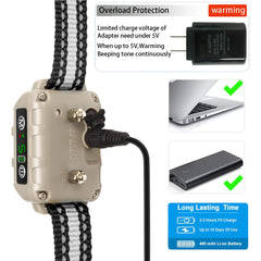 Trulrox bark collar reflective belt improves nighttime visibility during training.