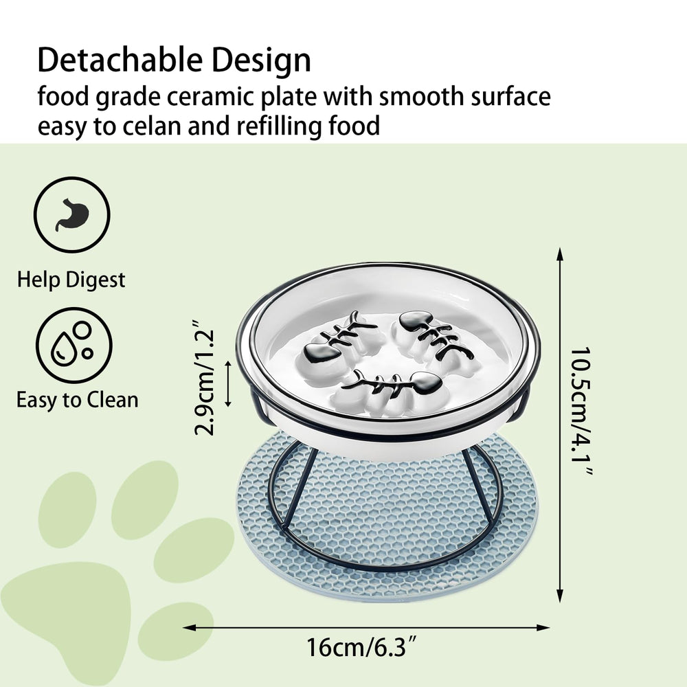 TRUNDISAN base metálica firme para tazón cerámico estable durante la comida