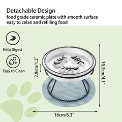 TRUNDISAN base metálica firme para tazón cerámico estable durante la comida