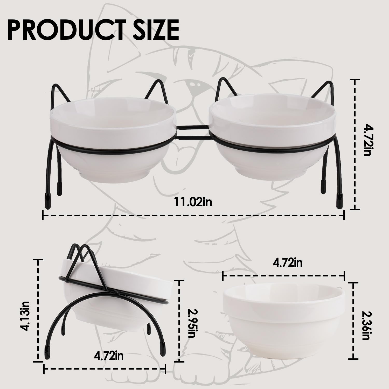 TRUNDISAN double-ceramic-bowls emphasize durable, sanitary dining for pets.
