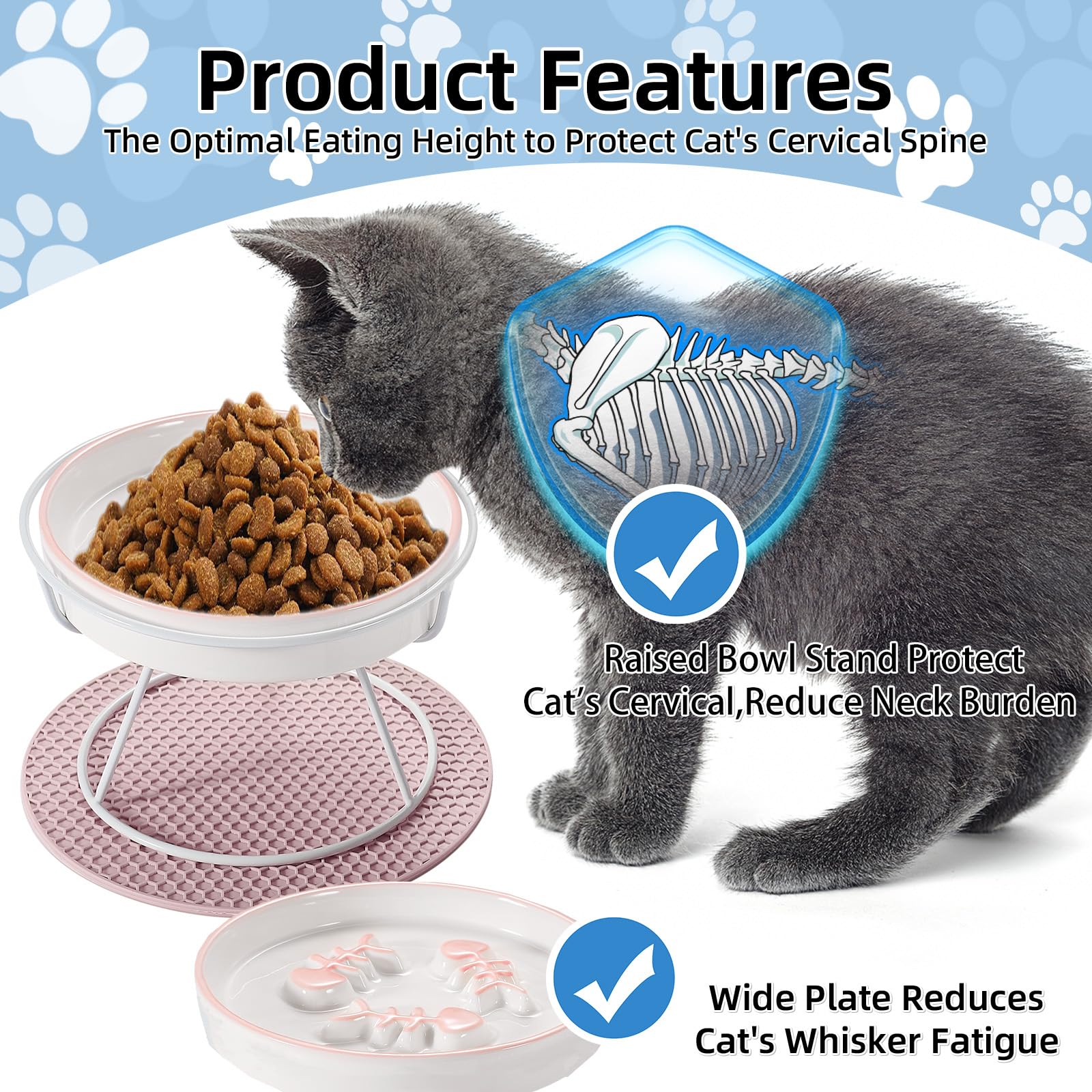 TRUNDISAN non-slip base mat keeps bowls steady during meals.