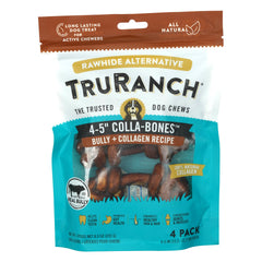 TRURANCH bully-collagen-dog-bones-pack-front showing long-lasting joint-support chew