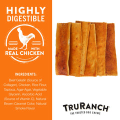 TRURANCH collagen dog chips dental-friendly texture aids teeth cleaning.