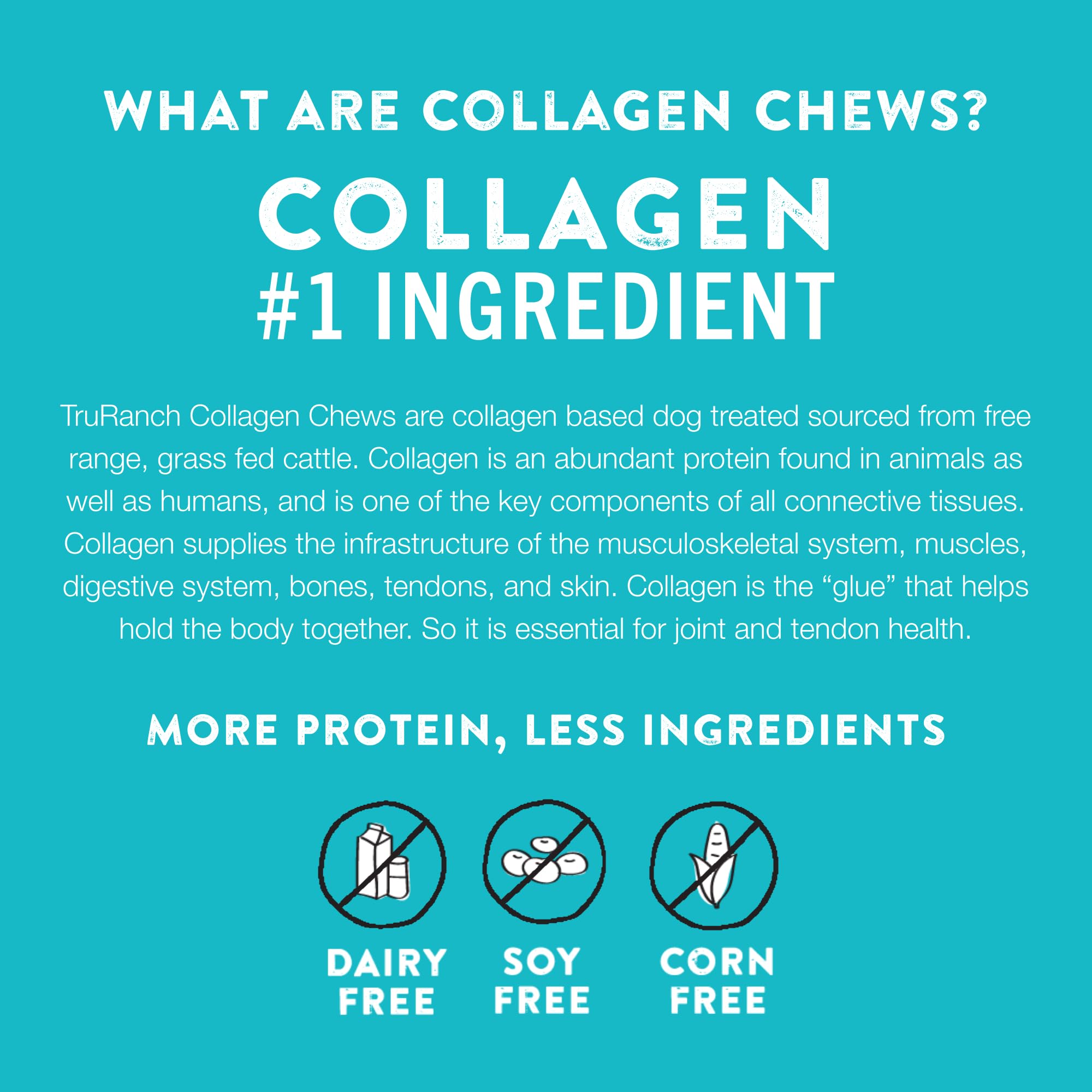 TRURANCH collagen dog chips texture close-up shows durable chew.