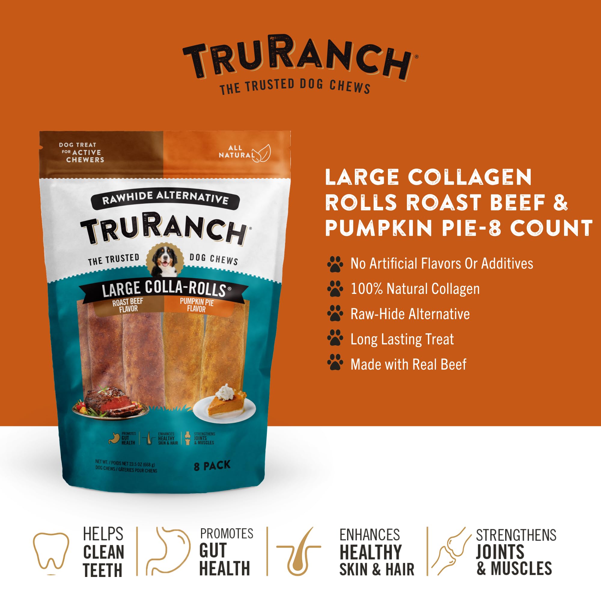 TRURANCH hydrolyzed-collagen-peptides bottle — promotes joint and gut support.