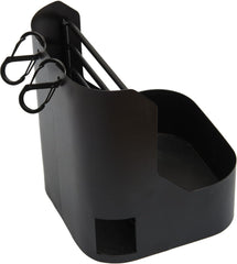 Trustic metal-bin feeder side view showcases durable, chew-resistant design.