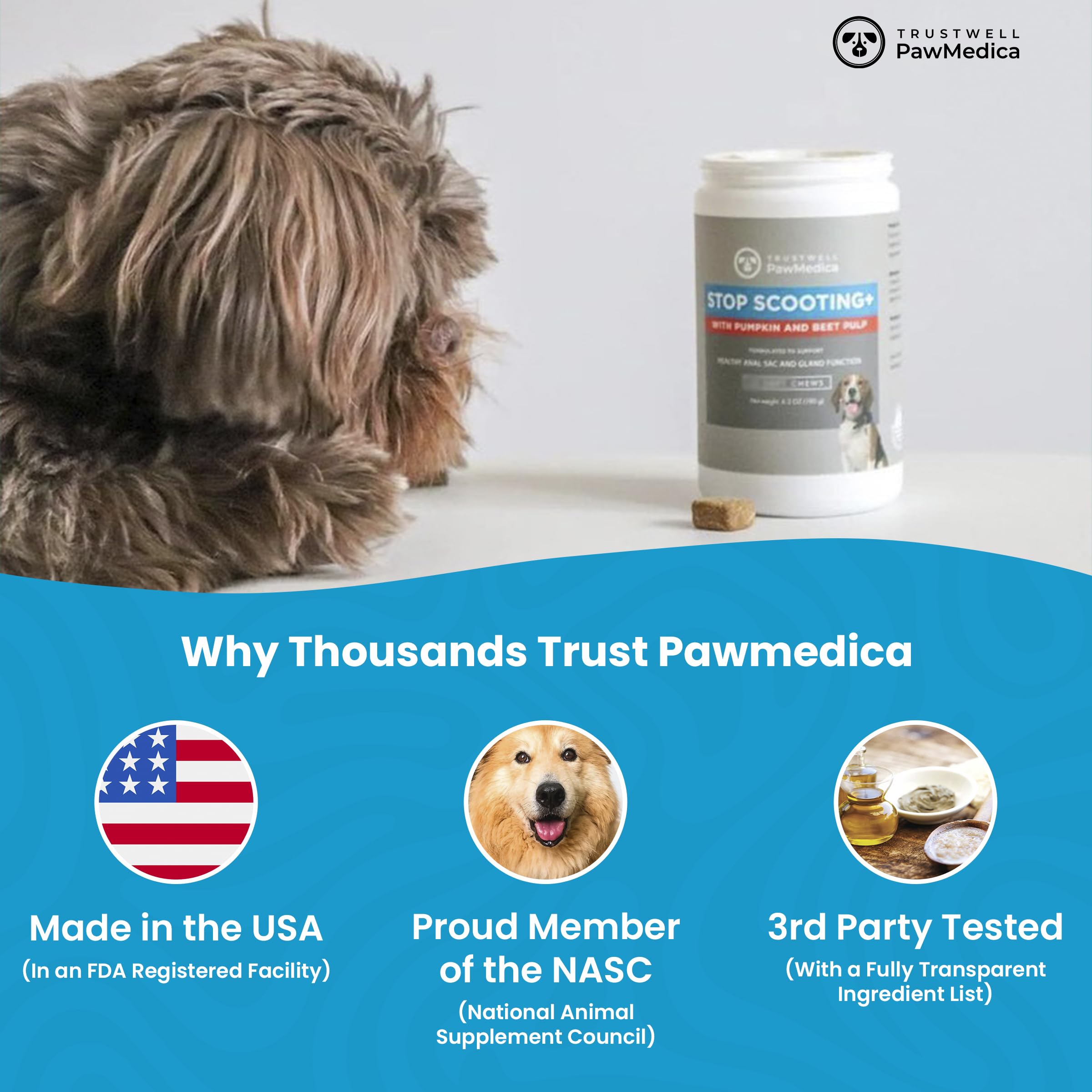 Trustwell PawMedica safety seal signals lab safety and quality assurance.