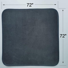 Trusupetta washable dog pad close-up shows non-slip backing for secure placement.