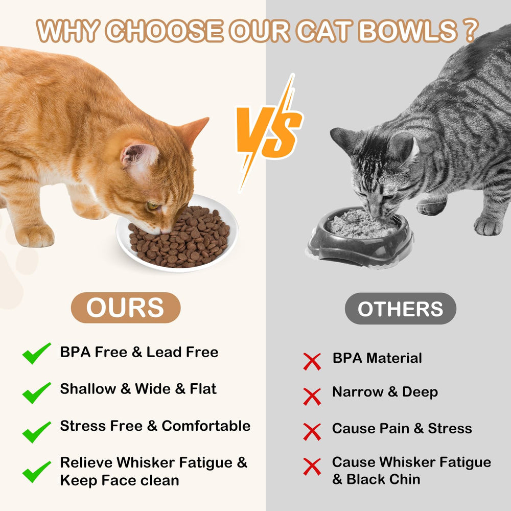 TRUVIC bowls reduce whisker contact with a low-profile opening for comfortable eating