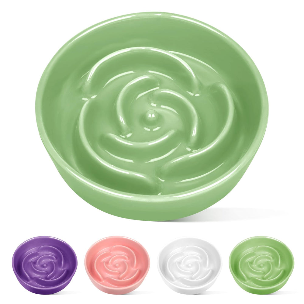 TRUVIC rose-petal-maze slow feeder dog bowl slows meals