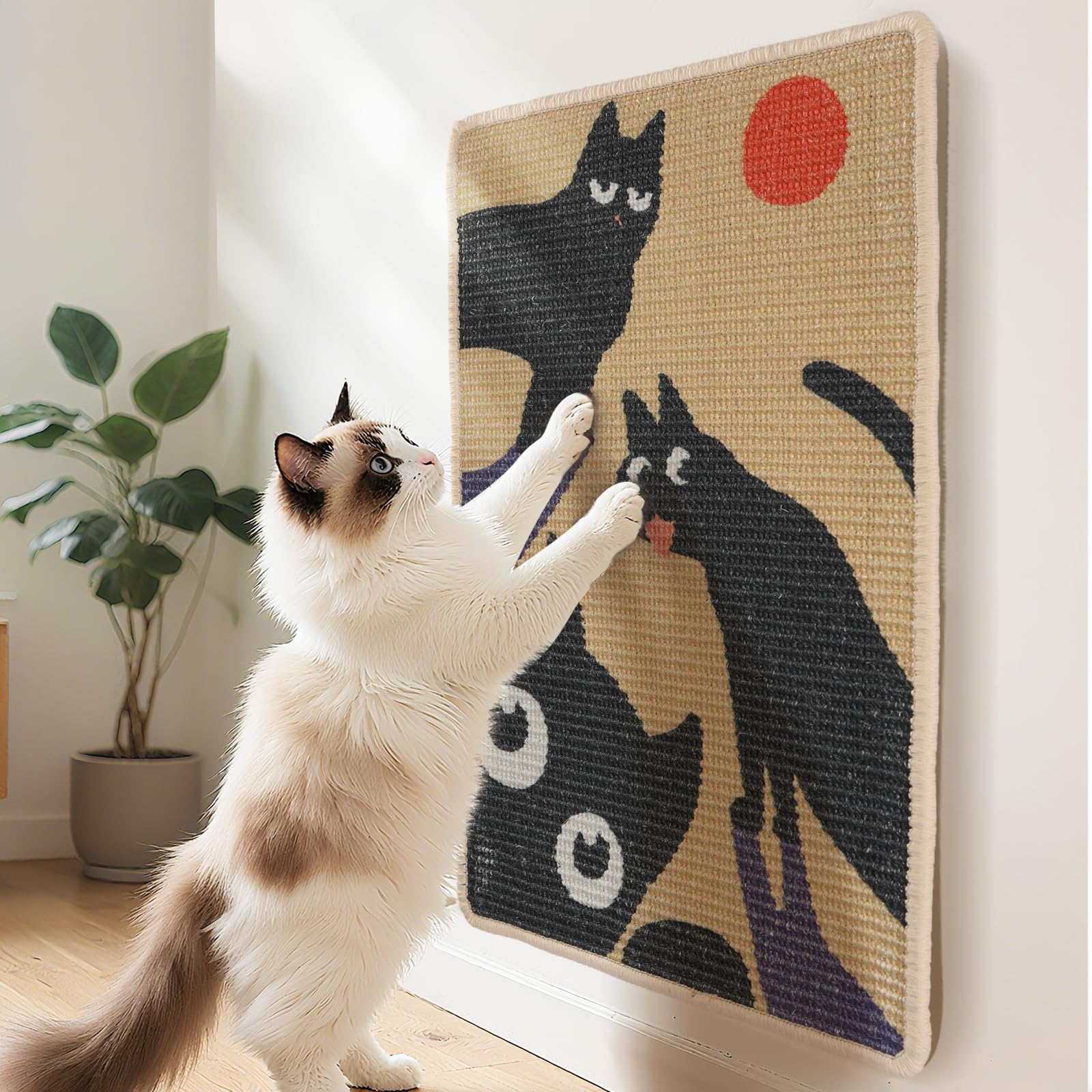 Truvito cat-friendly scratching mat with natural fibers for safe indoor and outdoor use.