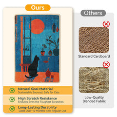 Truvito sunset print on scratch mat adds style while supporting scratching behavior.