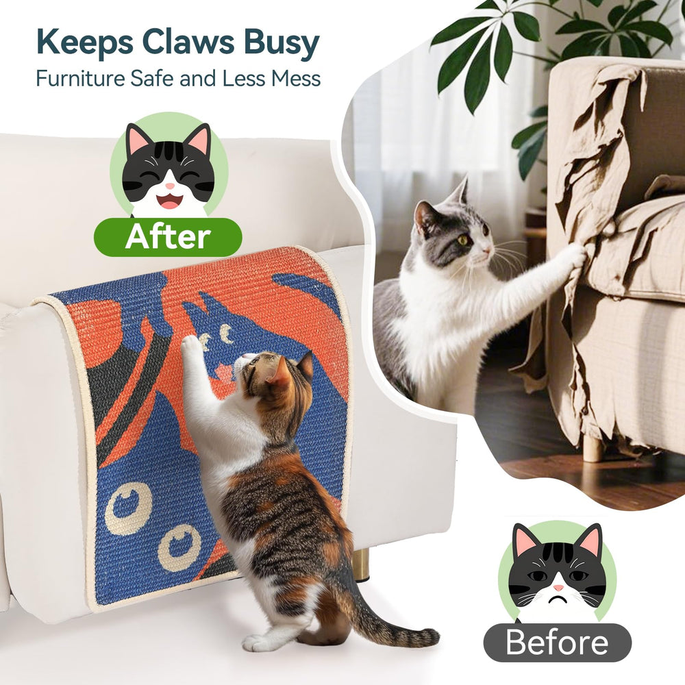 Truvito scratcher mat durable edges resist wear for long-term use.