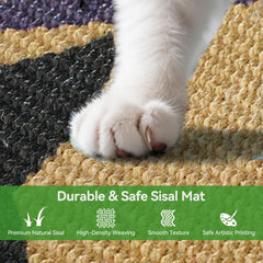 Truvito sisal scratcher mat closeup of fibers for durable, cat-friendly scratching sessions.