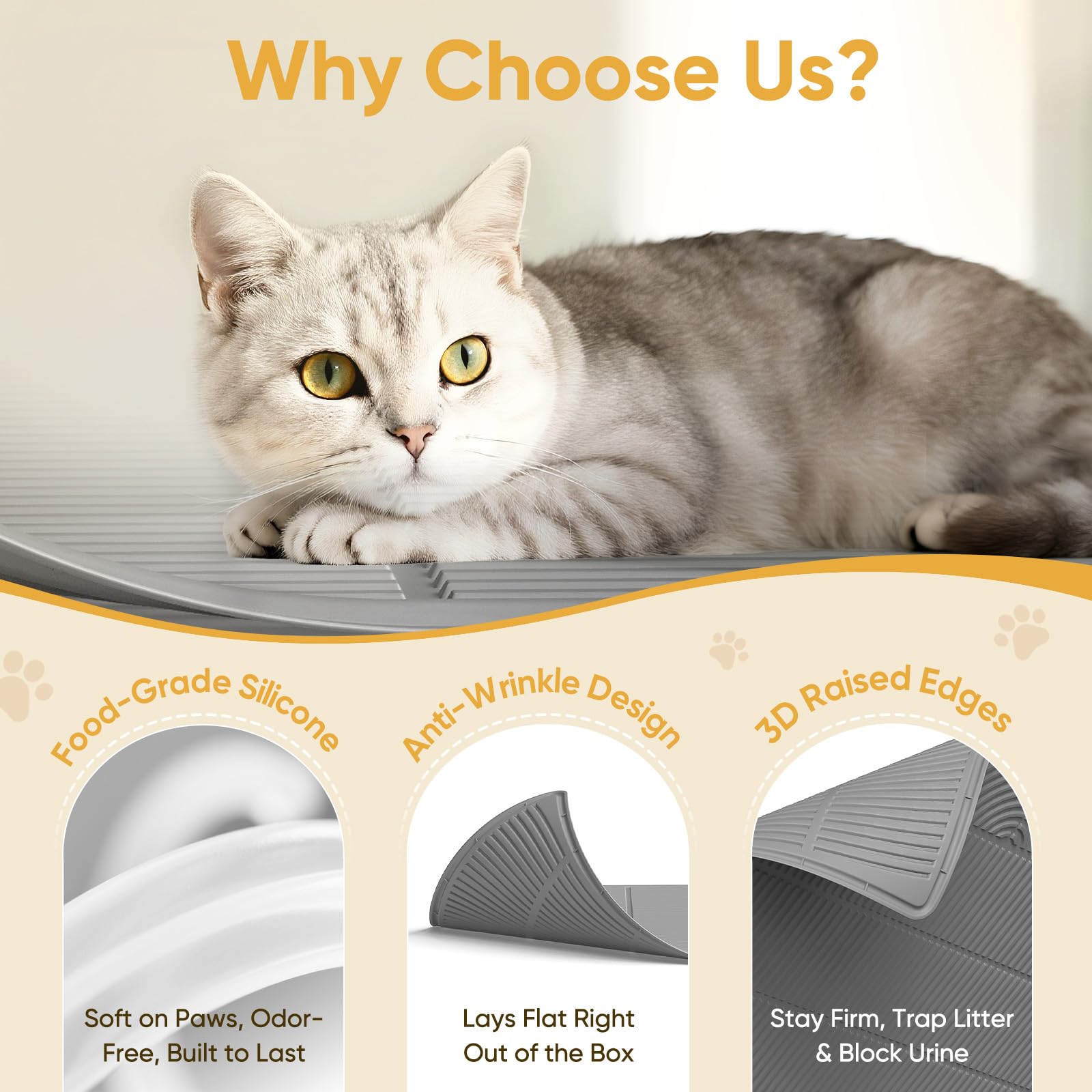 TRZZ XXL anti-slip base image demonstrates stable placement on floors for multi-cat homes.