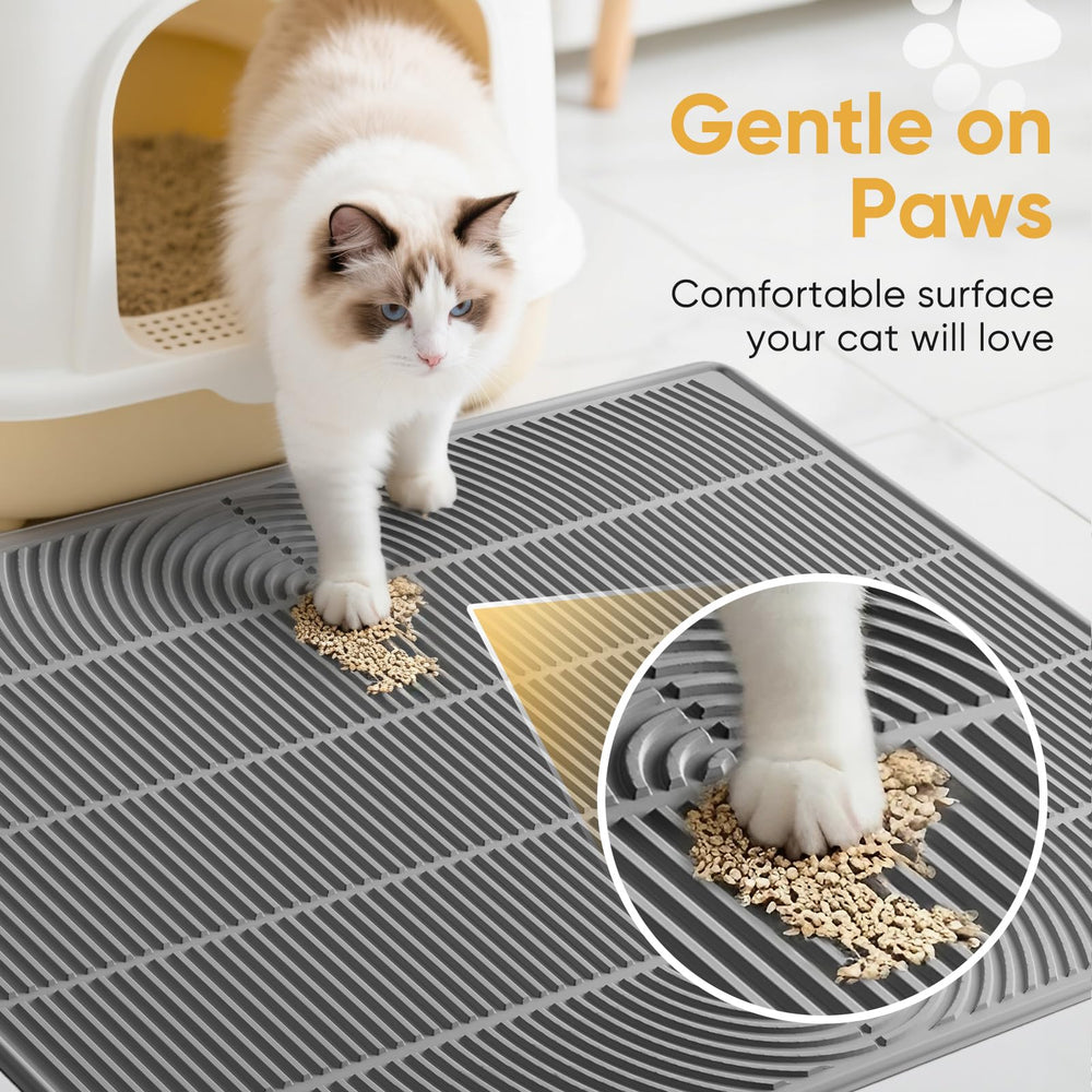 TRZZ mat easy-clean surface shows quick rinse and fast drying after messes.