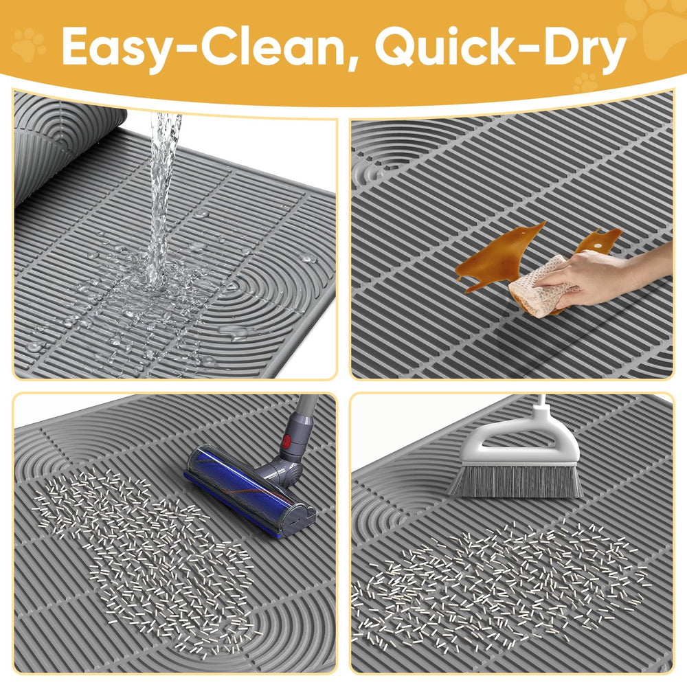 TRZZ XXL mat versatile-use setup as feeding tray or plant drip tray.