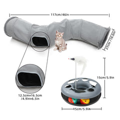 TSEB4TEP Cat Tunnel S-shape design encourages exploration and flexible layout options