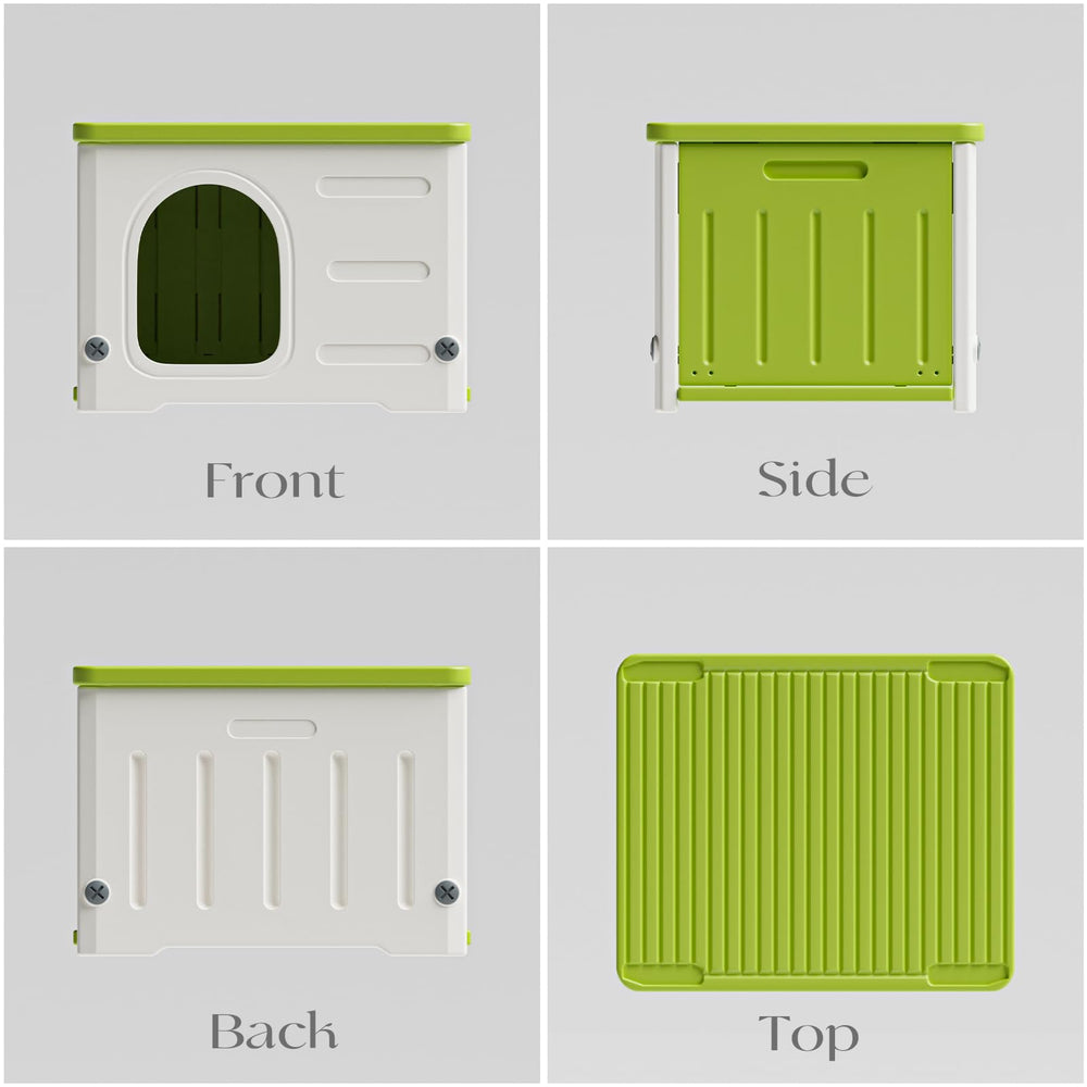 TSEHOOHOO easy-assembly cat house with removable top simplifies cleaning.