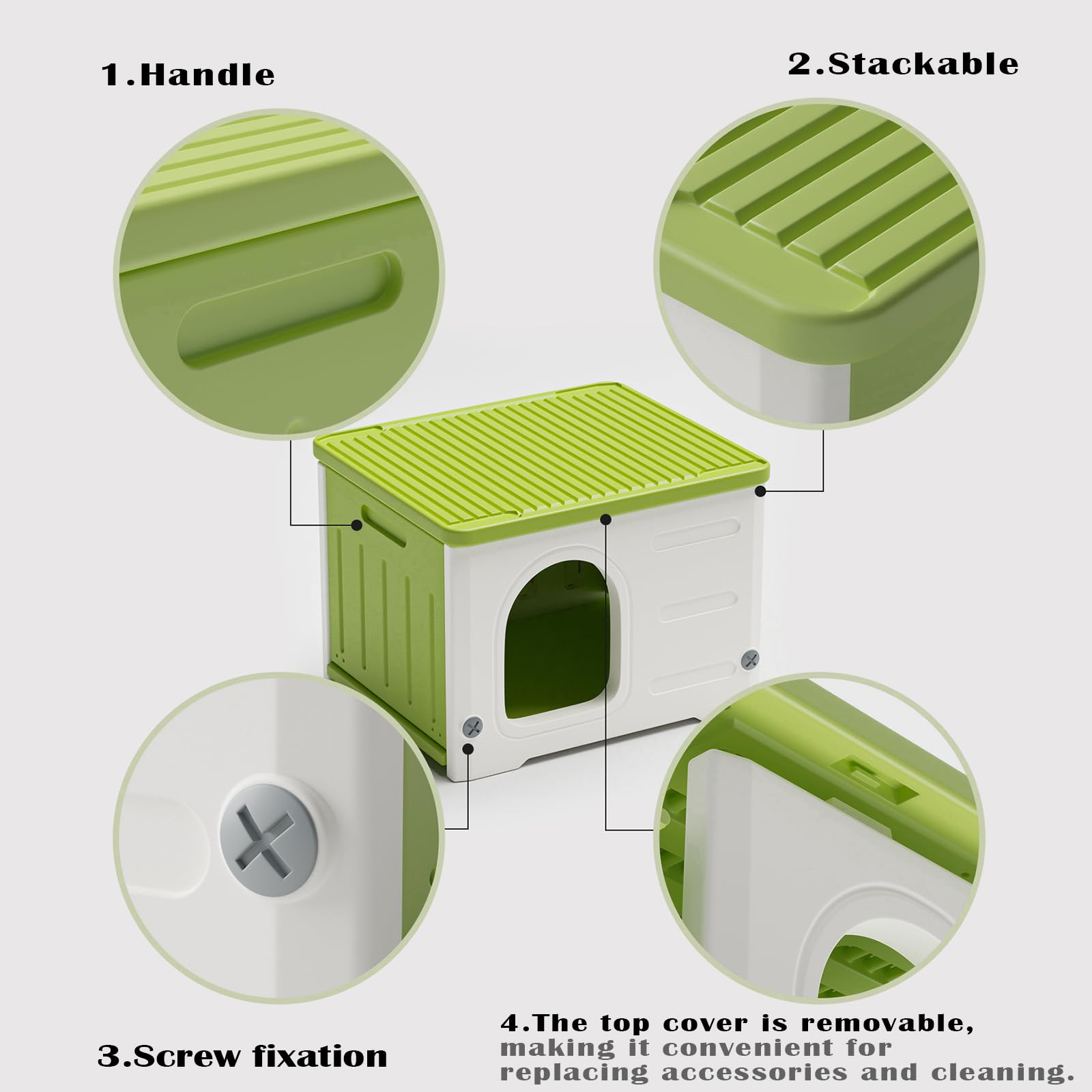 TSEHOOHOO elevated stand keeps cats drier and higher from wet ground.