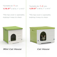 TSEHOOHOO Stackable Cat House interior-roomy highlights a comfortable space for an adult cat.