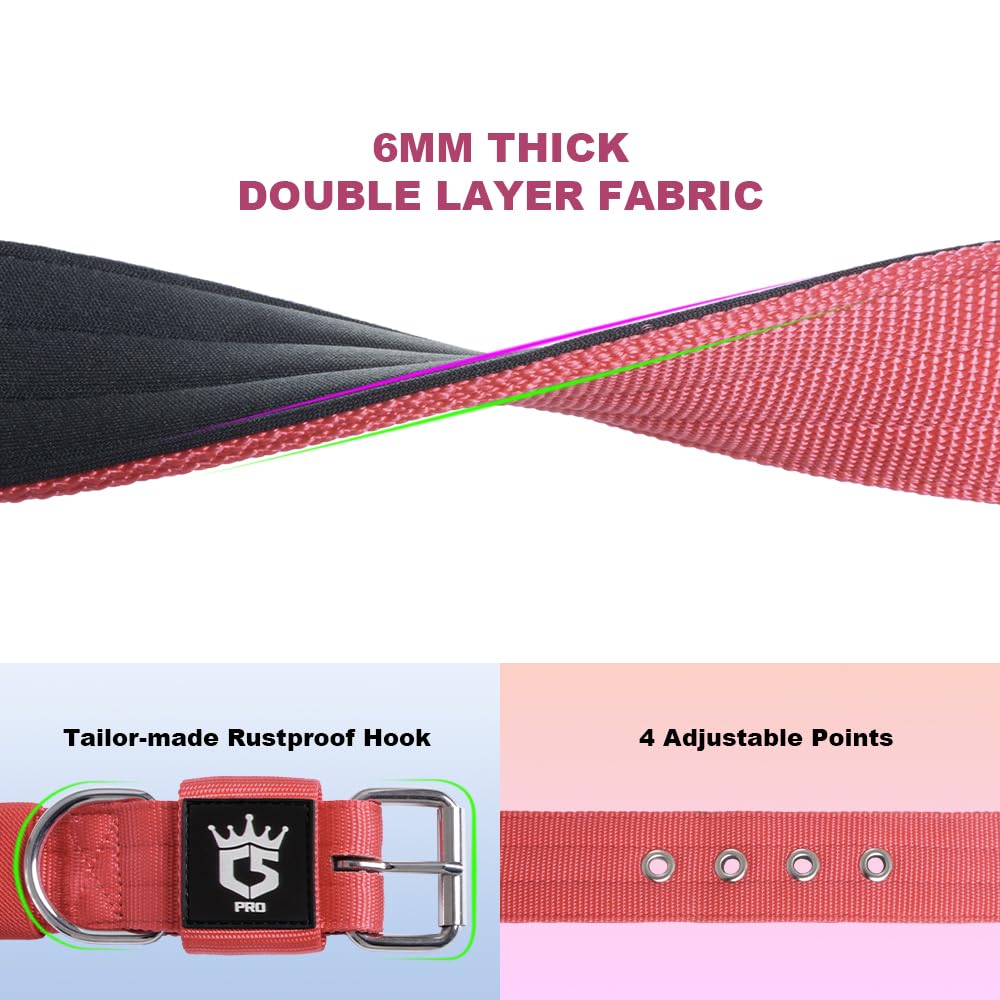 TSPRO D-ring close-up on camo pink L collar showing secure leash attachment