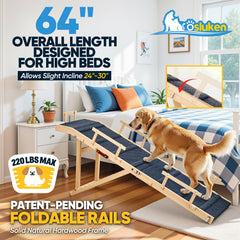 Tsukiko dog ramp folded compact for storage and travel