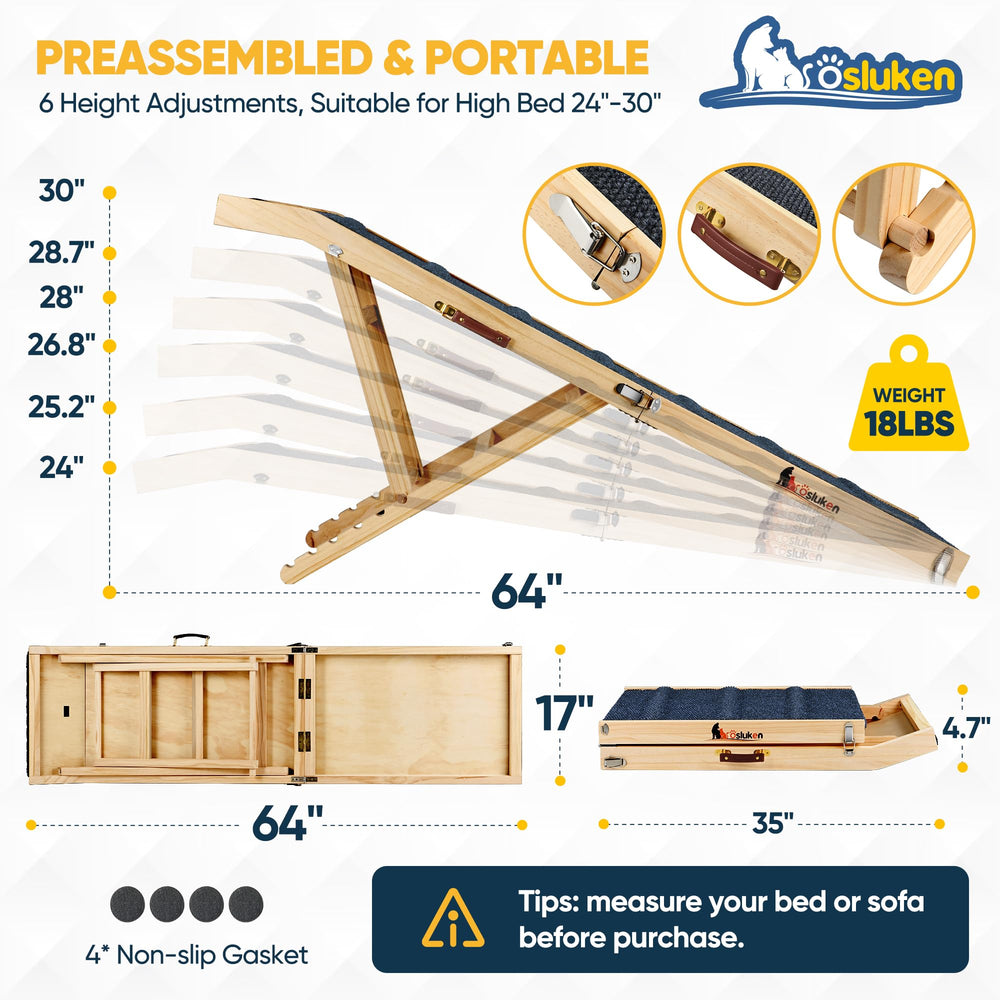 Tsukiko non-slip carpet provides traction and protects paws.