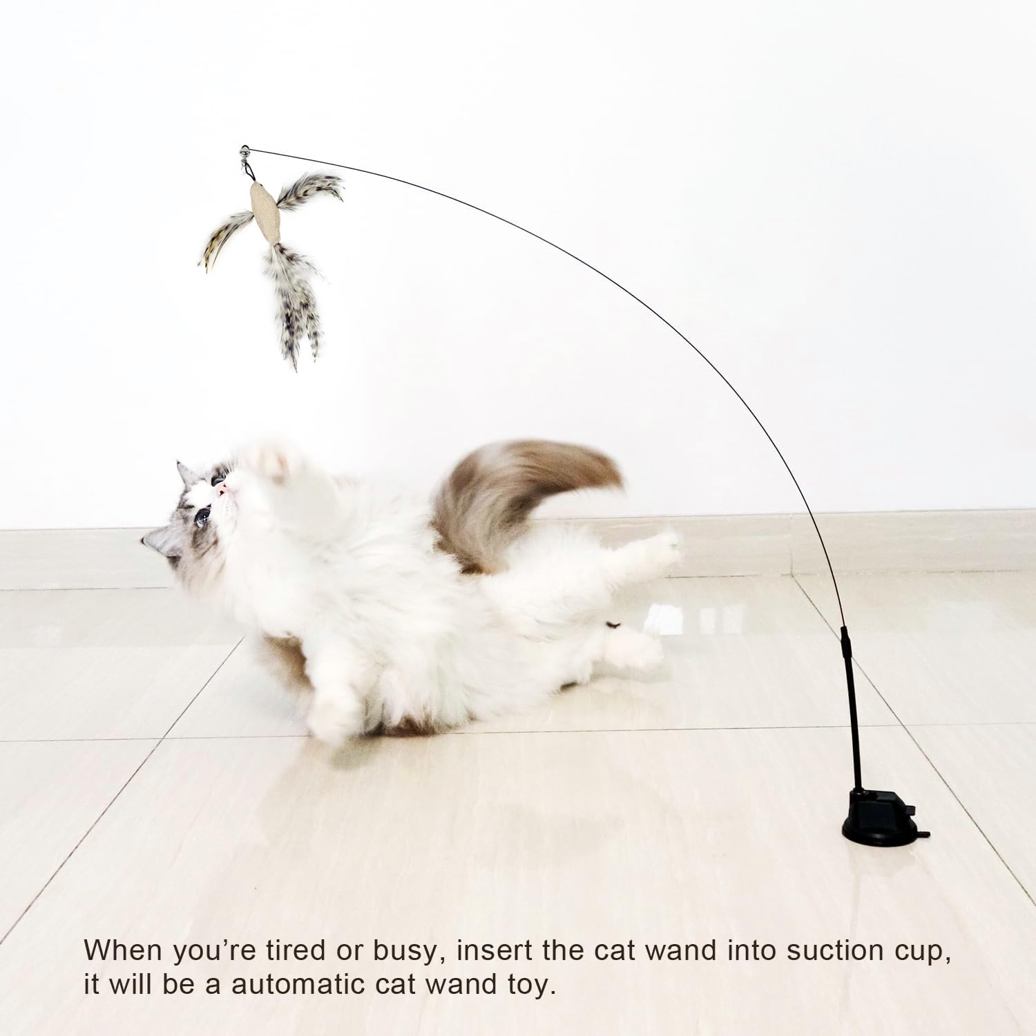 TTcat bells-on-feathers provide audible cues to boost chase and engagement.