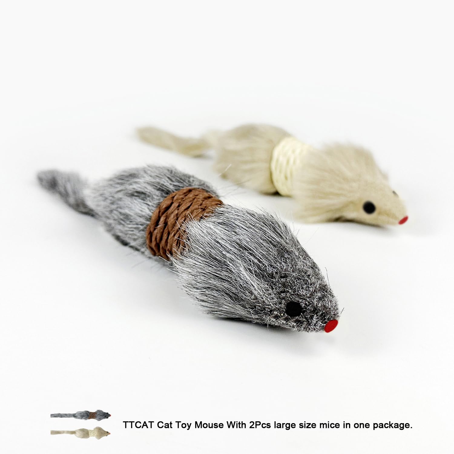 TTcat cat mice toy pack demonstrates cat-safe play without catnip.