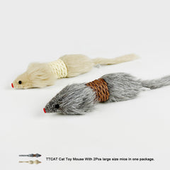 TTcat cat mice toy rattle-inside captures attention with gentle sound for play.