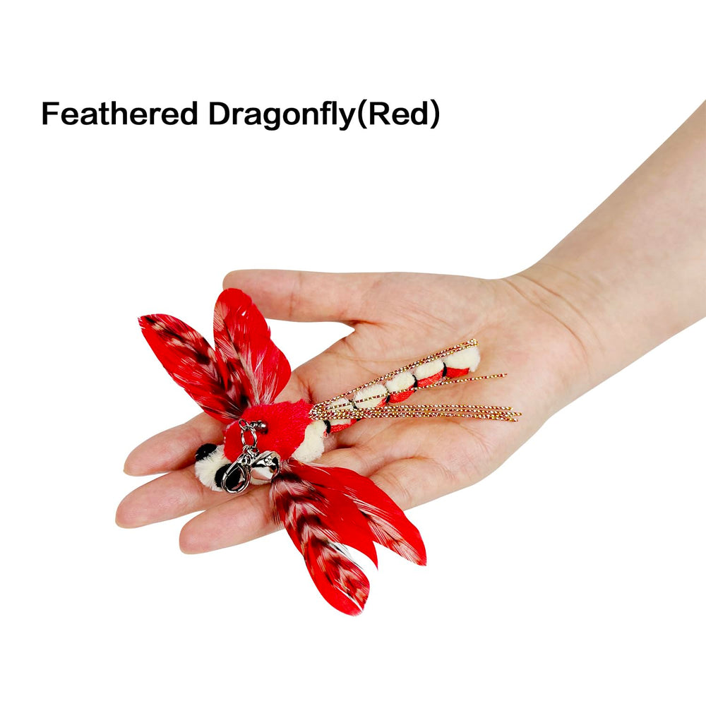 TTcat cat play dragonfly-hunt scene promotes exercise and enrichment.