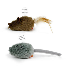 TTcat cat toy in use: remove plastic cord to activate sound and start chasing.