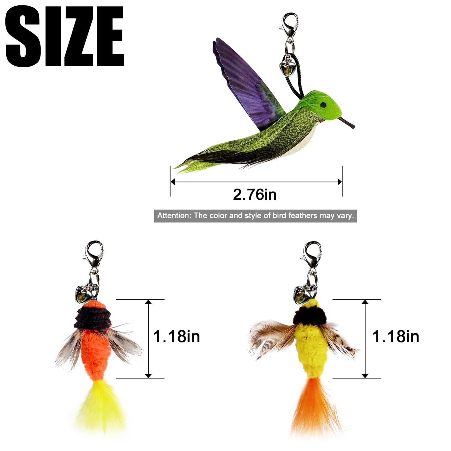 TTcat cat wand attachments insect feather refill fuels curious stalking and pouncing.