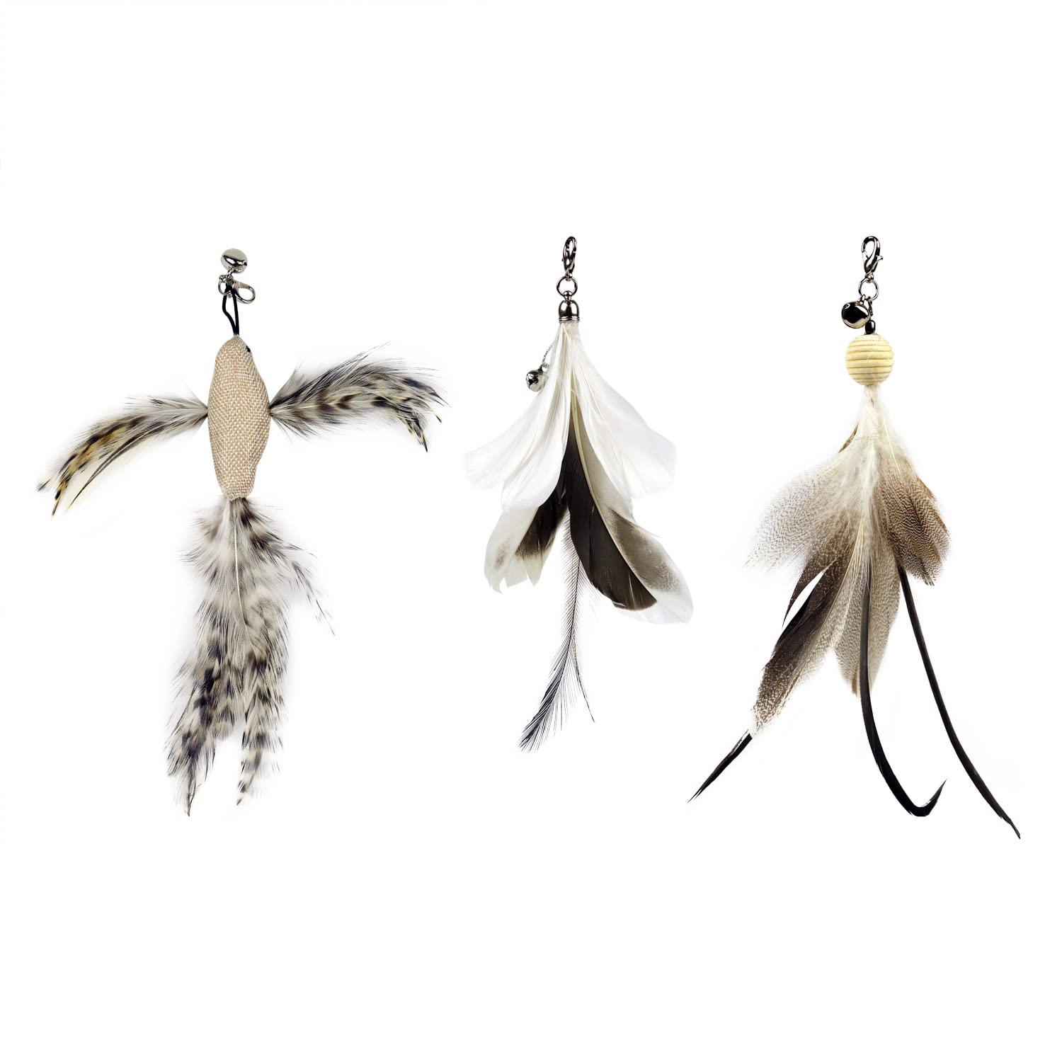 TTcat cat wand feather refill action-play promotes dynamic indoor exercise