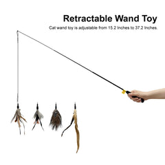 TTcat Cat Wand Toy durable construction supports long play sessions.